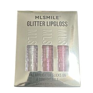 MLSMILE Glitter Lip Gloss Trio | Pearl Ruby Morganite | New Sealed